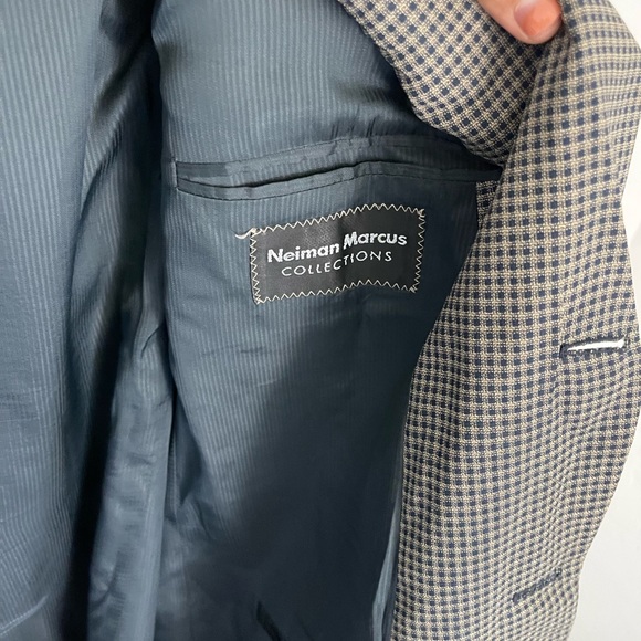 ERMENEGILDO ZEGNA Vintage Gingham Suit Jacket Sports Blazer Size 46R US - Picture 11 of 12